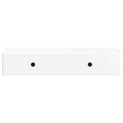 Wall-Mounted Side Table High Gloss White 87.5 x 34.5 x 17 cm