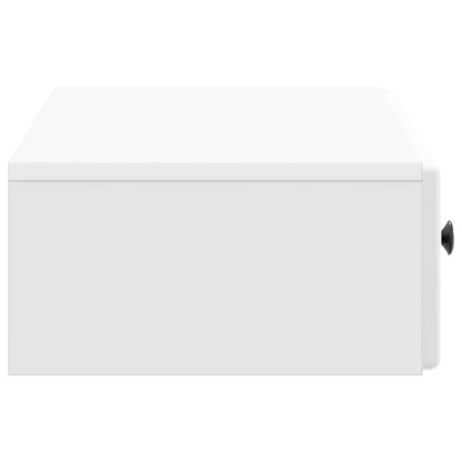 Wall-Mounted Side Table High Gloss White 87.5 x 34.5 x 17 cm