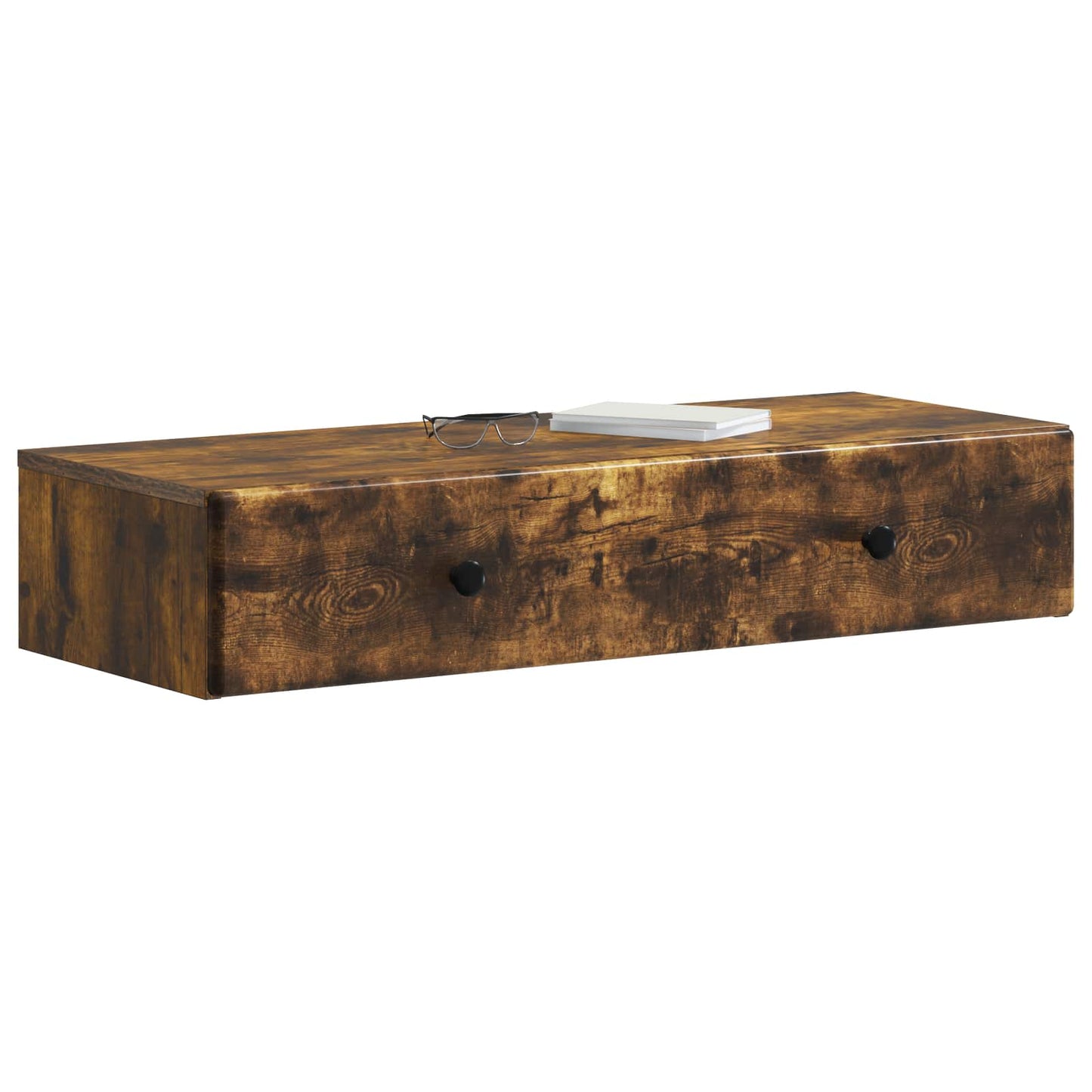 Wall-Mounted Side Table Smoked Oak 87.5 x 34.5 x 17 cm