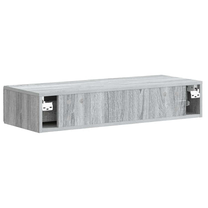 Wall-Mounted Side Table Grey Sonoma 87.5 x 34.5 x 17 cm