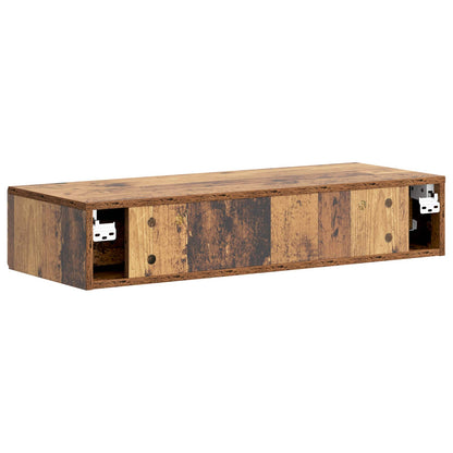 Wall-Mounted Side Table Old Wood 87.5 x 34.5 x 17 cm