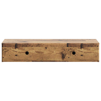 Wall-Mounted Side Table Old Wood 87.5 x 34.5 x 17 cm