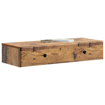 Wall-Mounted Side Table Old Wood 87.5 x 34.5 x 17 cm