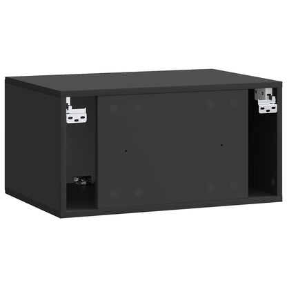 Wall-Mounted TV Cabinet 59.5 x 41 x 30 cm Black Engineered Wood