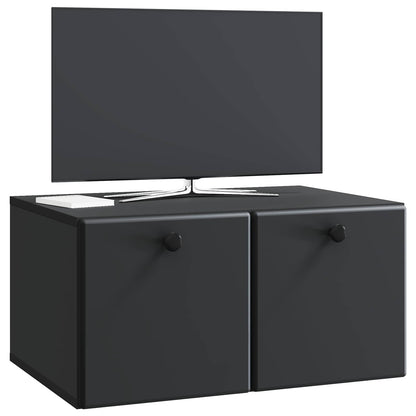 Wall-Mounted TV Cabinet 59.5 x 41 x 30 cm Black Engineered Wood