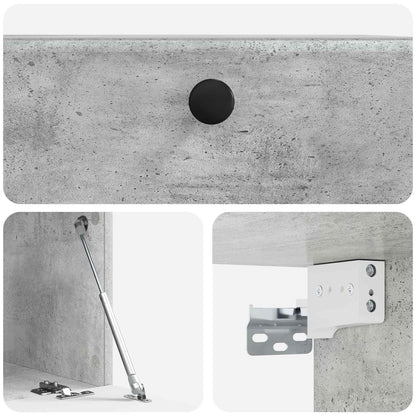 Wall-Mounted TV Cabinet 59.5 x 41 x 30 cm Concrete Grey