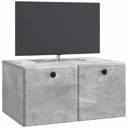 Wall-Mounted TV Cabinet 59.5 x 41 x 30 cm Concrete Grey