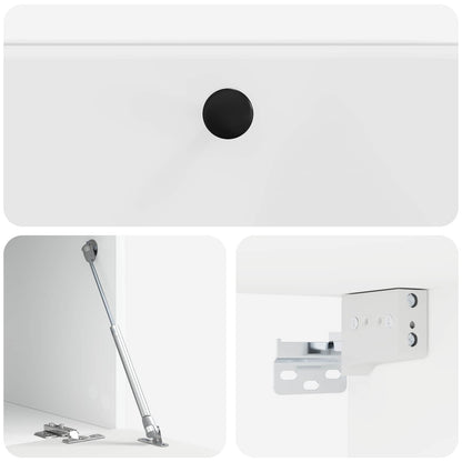 Wall-Mounted TV Cabinet 59.5 x 41 x 30 cm High Gloss White