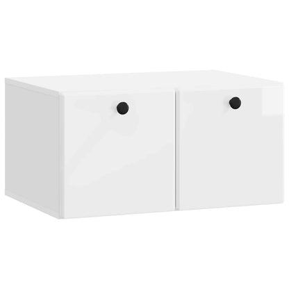 Wall-Mounted TV Cabinet 59.5 x 41 x 30 cm High Gloss White