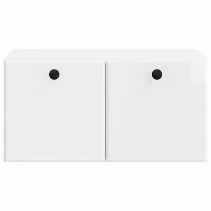 Wall-Mounted TV Cabinet 59.5 x 41 x 30 cm High Gloss White