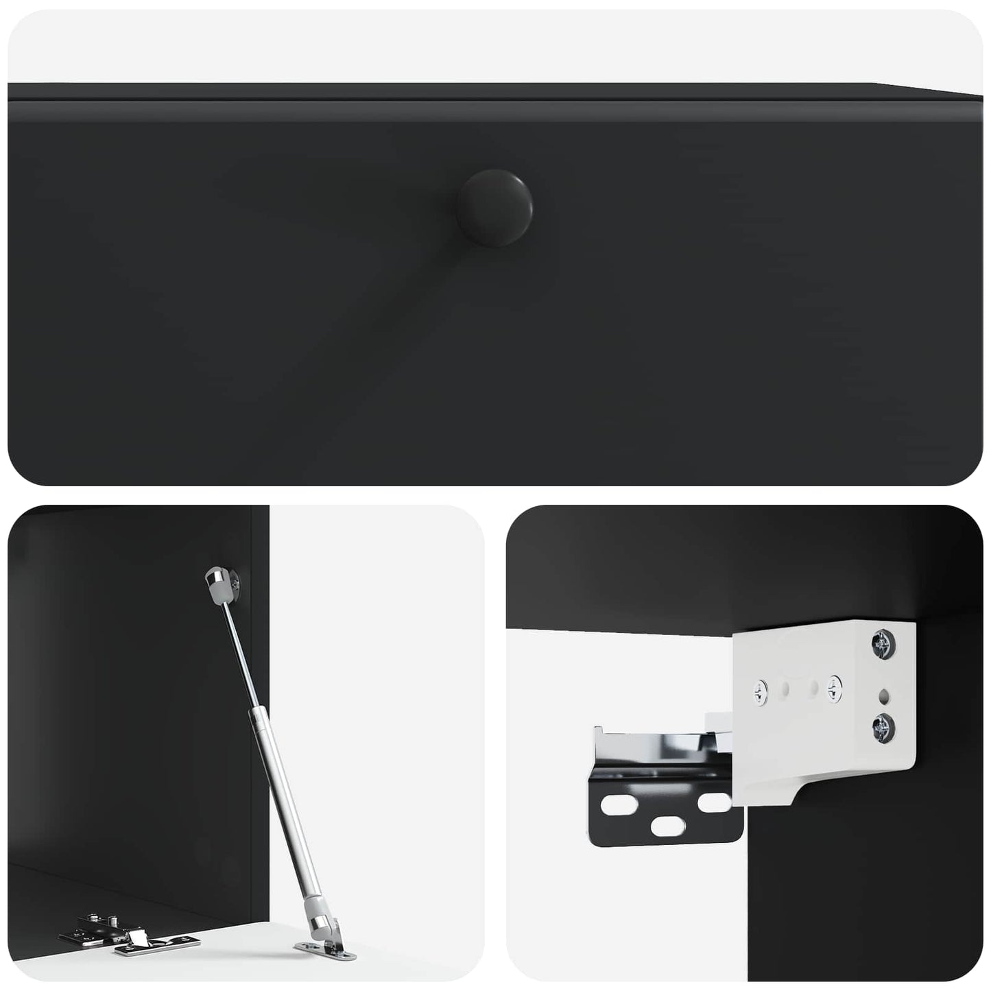 Wall-Mounted TV Cabinet 78.5 x 41 x 30 cm Black Engineered Wood