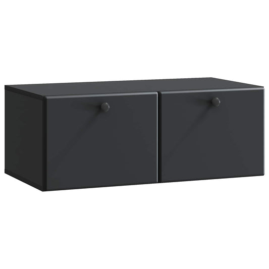 Wall-Mounted TV Cabinet 78.5 x 41 x 30 cm Black Engineered Wood