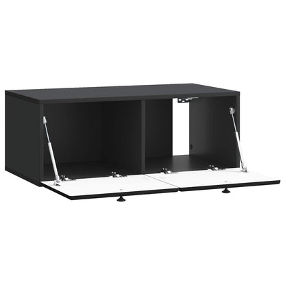 Wall-Mounted TV Cabinet 78.5 x 41 x 30 cm Black Engineered Wood