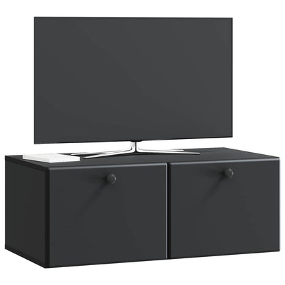 Wall-Mounted TV Cabinet 78.5 x 41 x 30 cm Black Engineered Wood