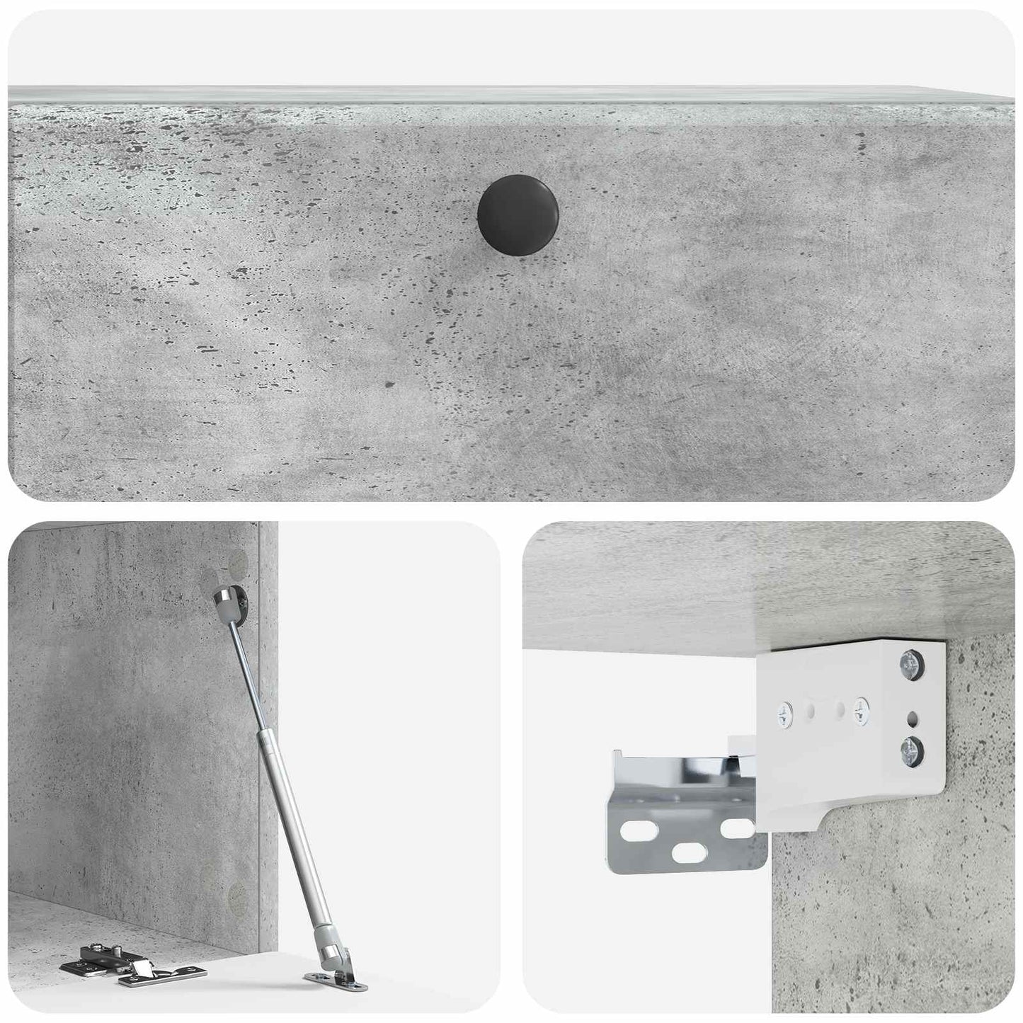 Wall-Mounted TV Cabinet 78.5 x 41 x 30 cm Concrete Grey