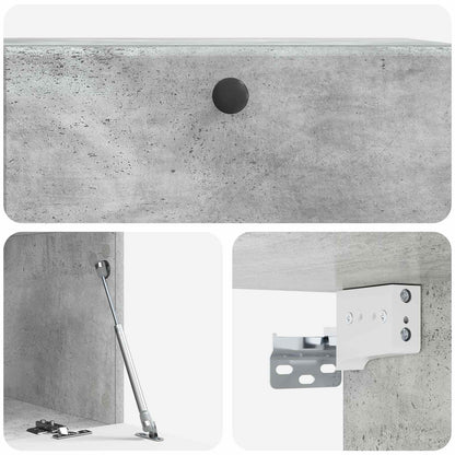 Wall-Mounted TV Cabinet 78.5 x 41 x 30 cm Concrete Grey