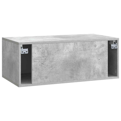 Wall-Mounted TV Cabinet 78.5 x 41 x 30 cm Concrete Grey