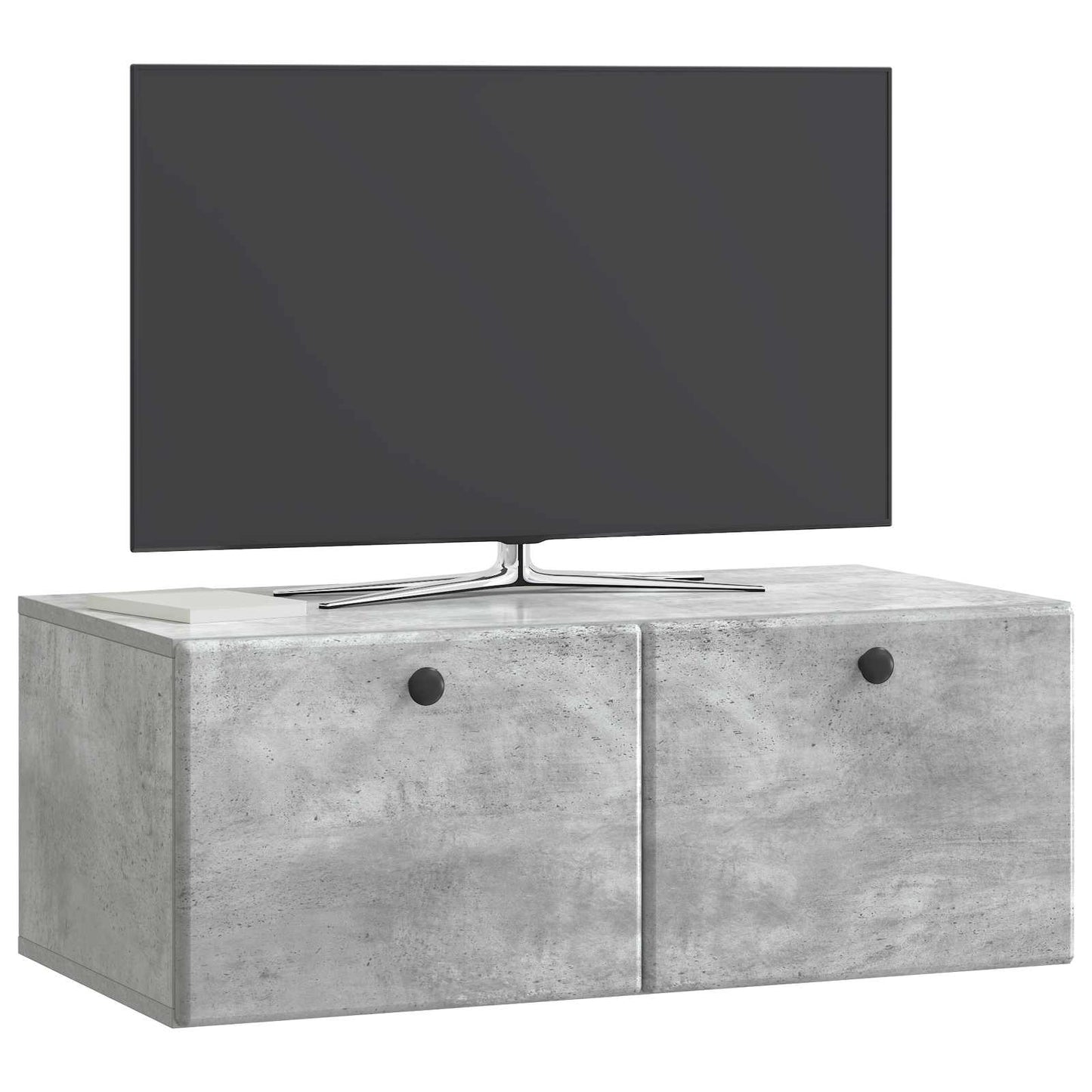 Wall-Mounted TV Cabinet 78.5 x 41 x 30 cm Concrete Grey