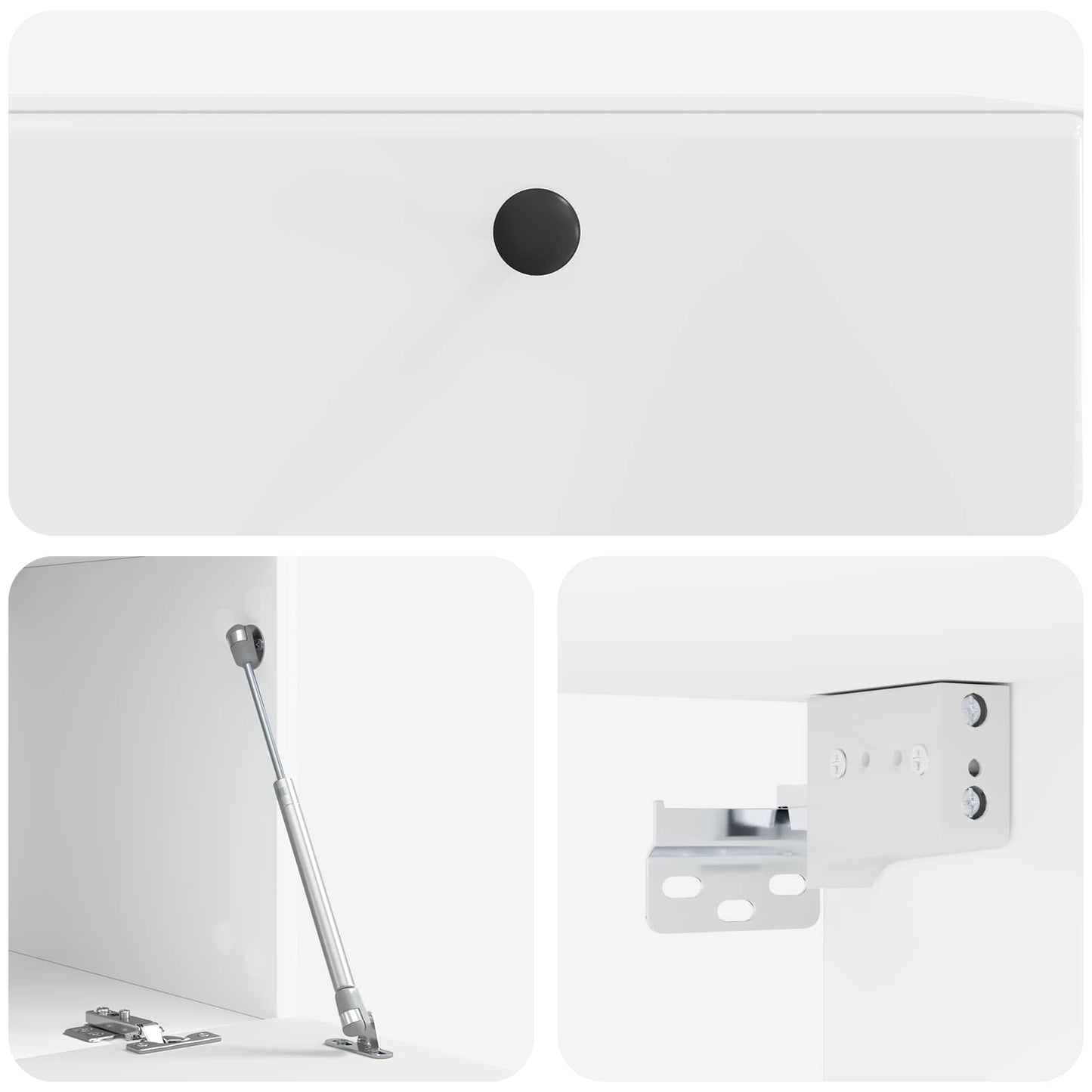 Wall-Mounted TV Cabinet 78.5 x 41 x 30 cm High Gloss White