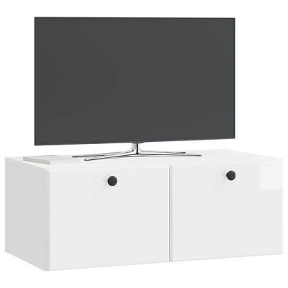 Wall-Mounted TV Cabinet 78.5 x 41 x 30 cm High Gloss White
