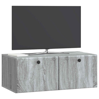 Wall-Mounted TV Cabinet 78.5 x 41 x 30 cm Grey Sonoma