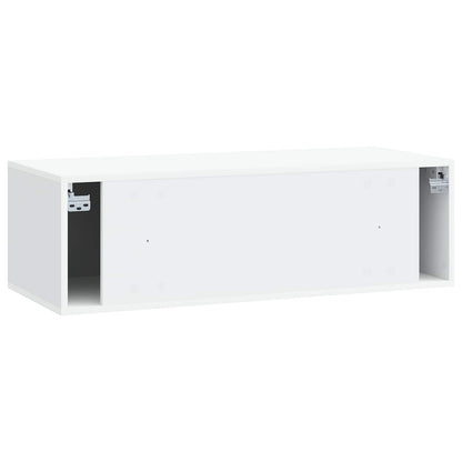 Wall-Mounted TV Cabinet 98 x 41 x 30 cm White Engineered Wood