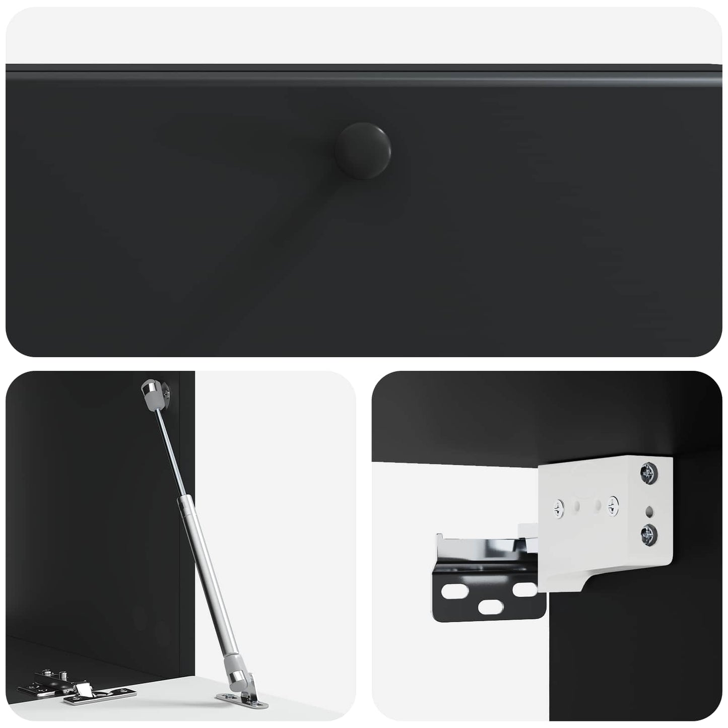 Wall-Mounted TV Cabinet 98 x 41 x 30 cm Black Engineered Wood