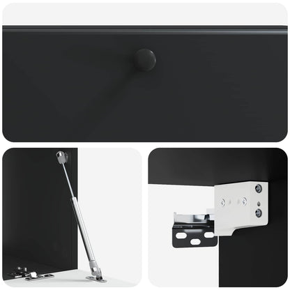 Wall-Mounted TV Cabinet 98 x 41 x 30 cm Black Engineered Wood