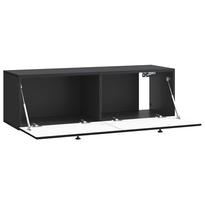 Wall-Mounted TV Cabinet 98 x 41 x 30 cm Black Engineered Wood