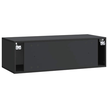 Wall-Mounted TV Cabinet 98 x 41 x 30 cm Black Engineered Wood