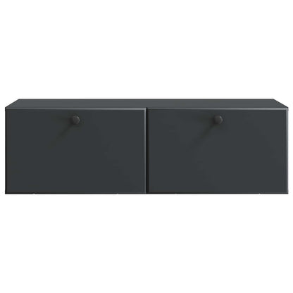 Wall-Mounted TV Cabinet 98 x 41 x 30 cm Black Engineered Wood