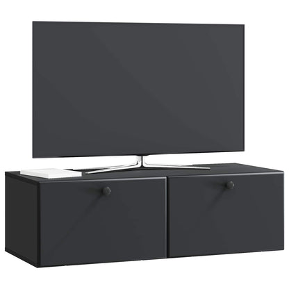 Wall-Mounted TV Cabinet 98 x 41 x 30 cm Black Engineered Wood