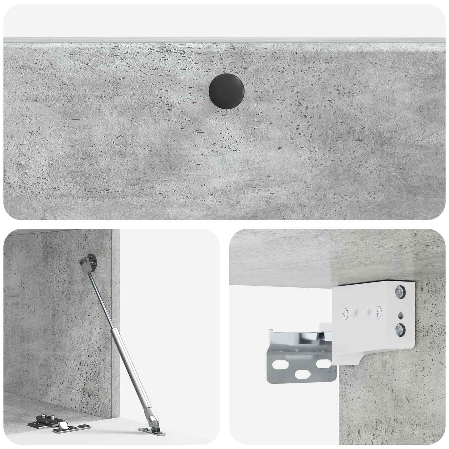 Wall-Mounted TV Cabinet 98 x 41 x 30 cm Concrete Grey