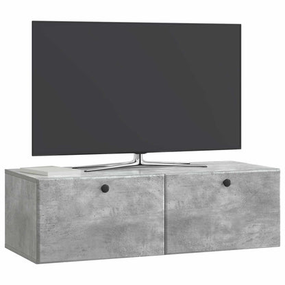 Wall-Mounted TV Cabinet 98 x 41 x 30 cm Concrete Grey