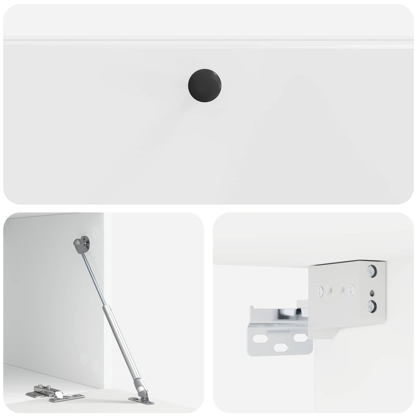 Wall-Mounted TV Cabinet 98 x 41 x 30 cm High Gloss White