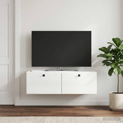 Wall-Mounted TV Cabinet 98 x 41 x 30 cm High Gloss White