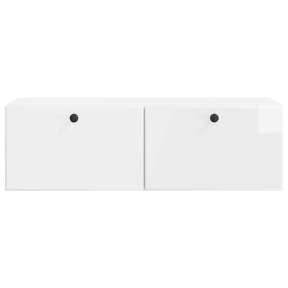 Wall-Mounted TV Cabinet 98 x 41 x 30 cm High Gloss White