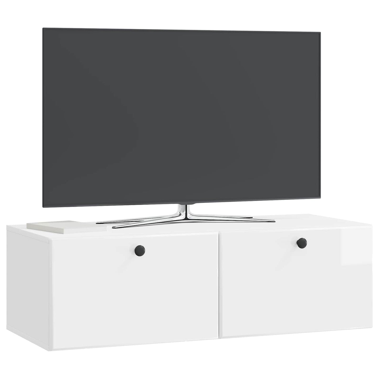 Wall-Mounted TV Cabinet 98 x 41 x 30 cm High Gloss White