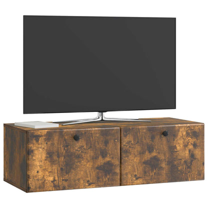 Wall-Mounted TV Cabinet 98 x 41 x 30 cm Smoked Oak