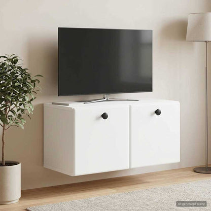 Wall-Mounted TV Cabinet 59.5 x 31 x 30 cm White Engineered Wood