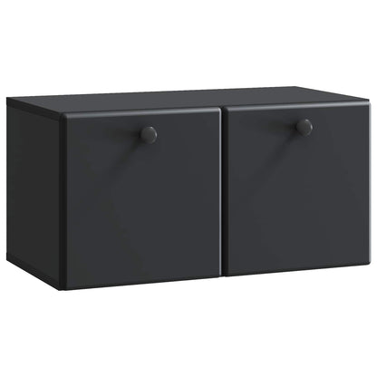 Wall-Mounted TV Cabinet 59.5 x 31 x 30 cm Black Engineered Wood
