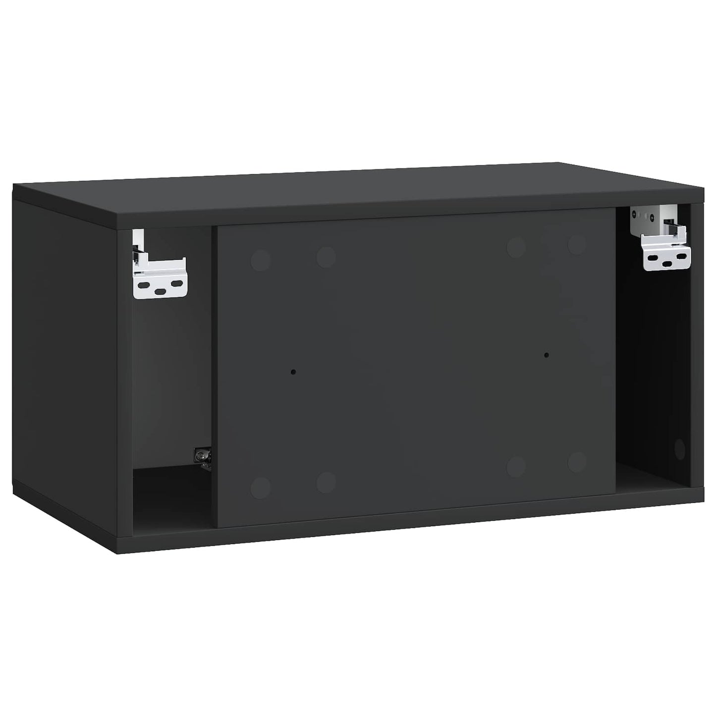 Wall-Mounted TV Cabinet 59.5 x 31 x 30 cm Black Engineered Wood