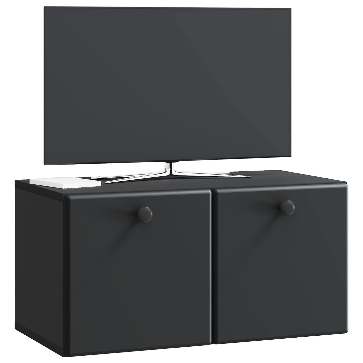 Wall-Mounted TV Cabinet 59.5 x 31 x 30 cm Black Engineered Wood