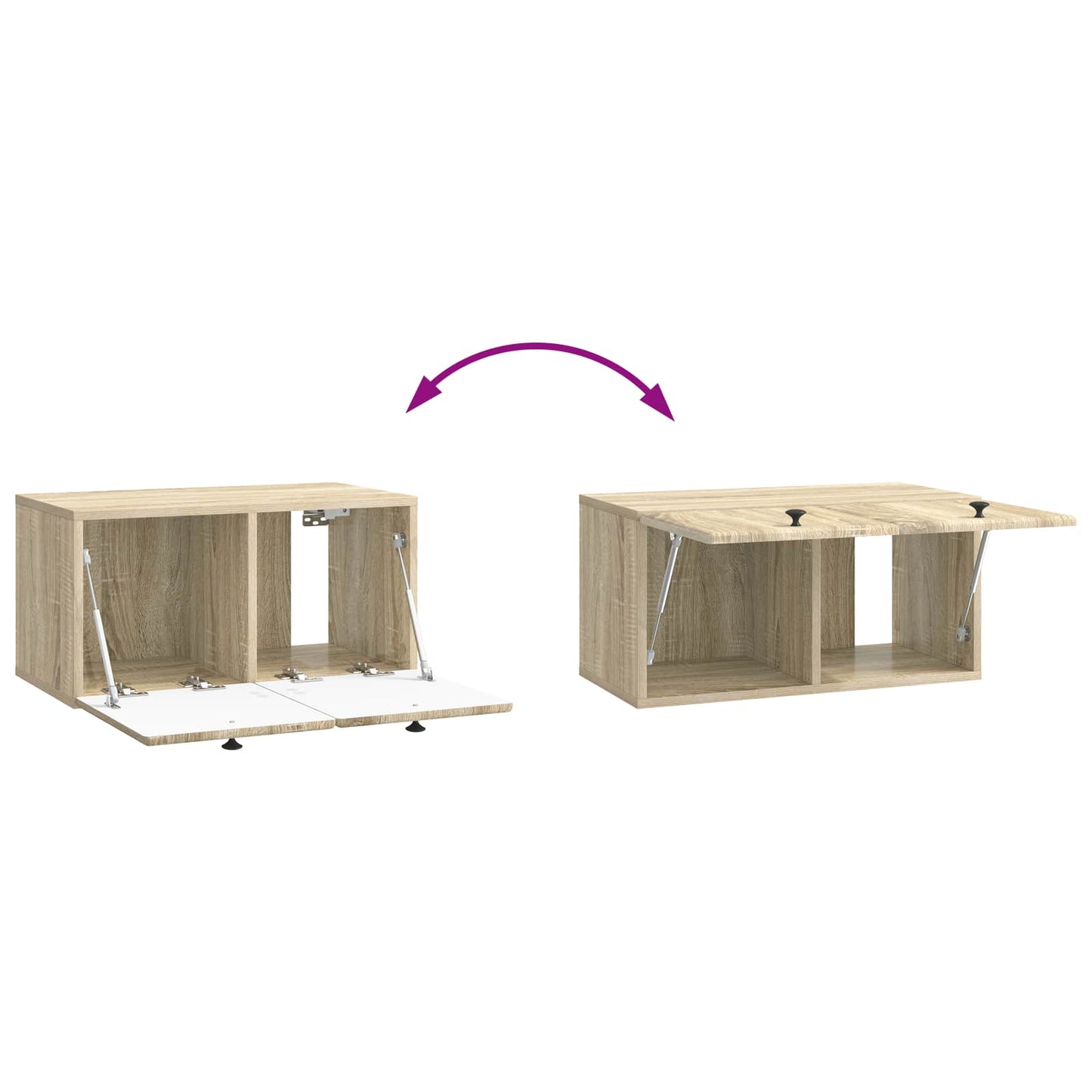 Wall-Mounted TV Cabinet 59.5 x 31 x 30 cm Sonoma Oak