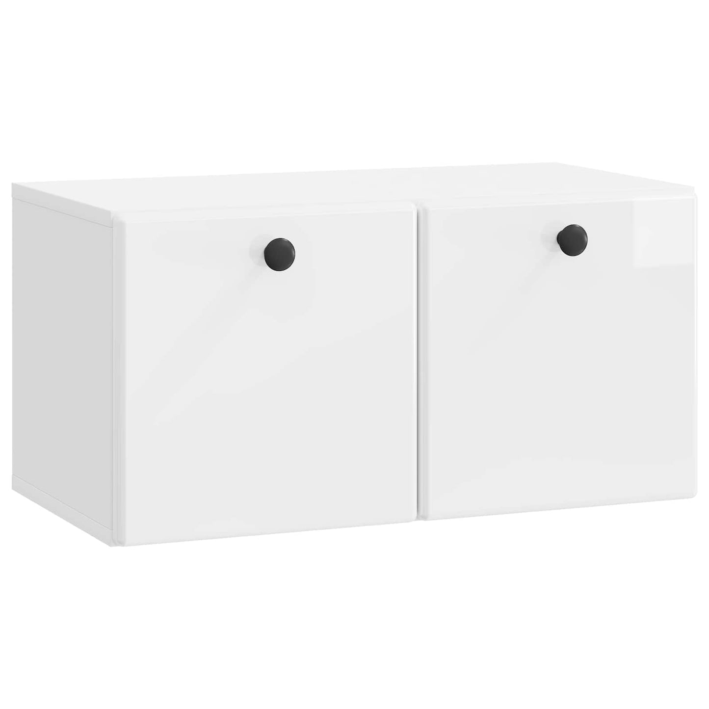 Wall-Mounted TV Cabinet 59.5 x 31 x 30 cm High Gloss White
