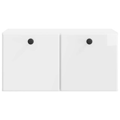 Wall-Mounted TV Cabinet 59.5 x 31 x 30 cm High Gloss White