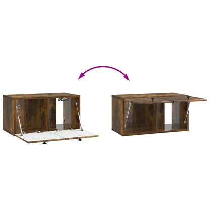 Wall-Mounted TV Cabinet 59.5 x 31 x 30 cm Smoked Oak