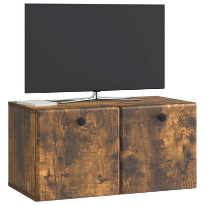 Wall-Mounted TV Cabinet 59.5 x 31 x 30 cm Smoked Oak