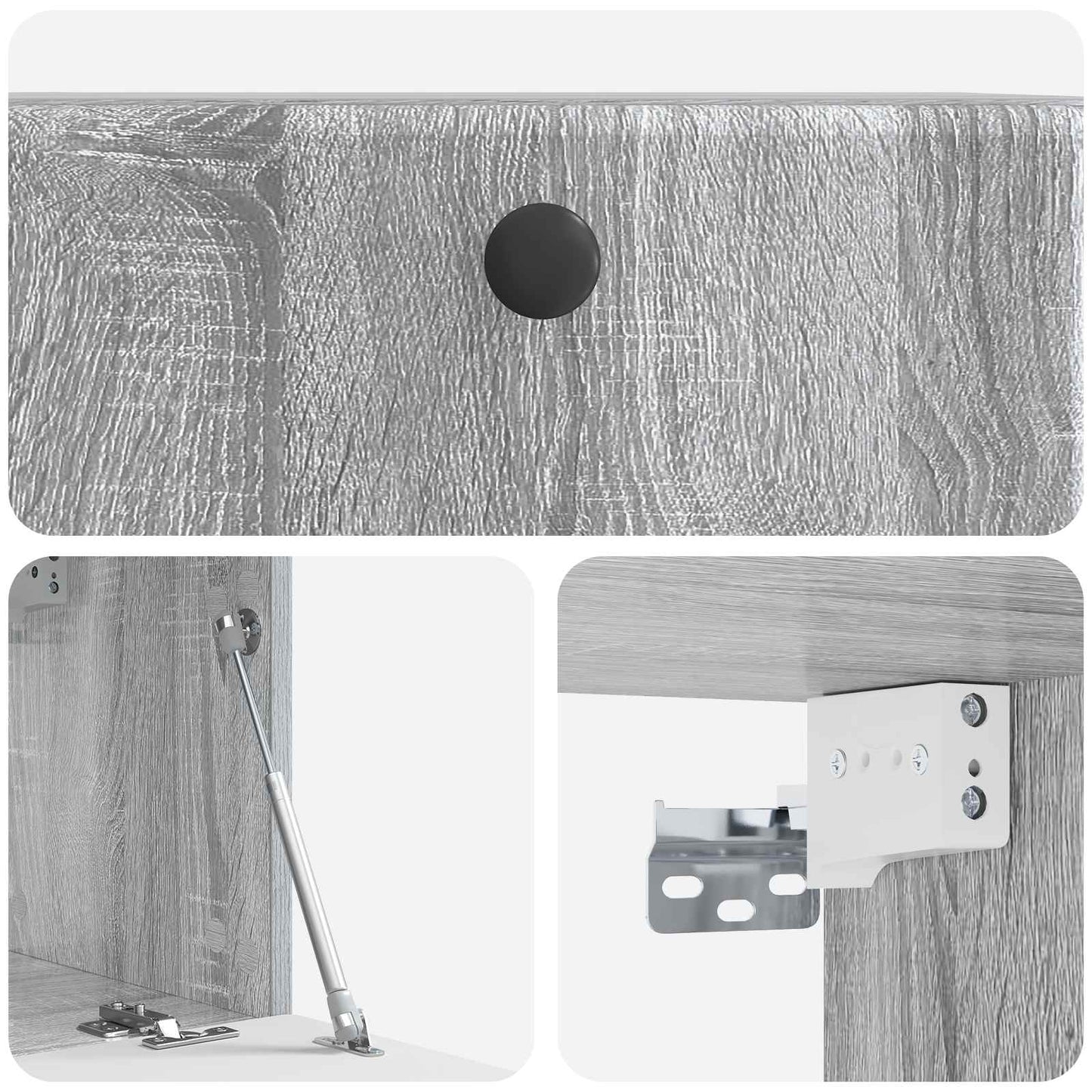 Wall-Mounted TV Cabinet 59.5 x 31 x 30 cm Grey Sonoma