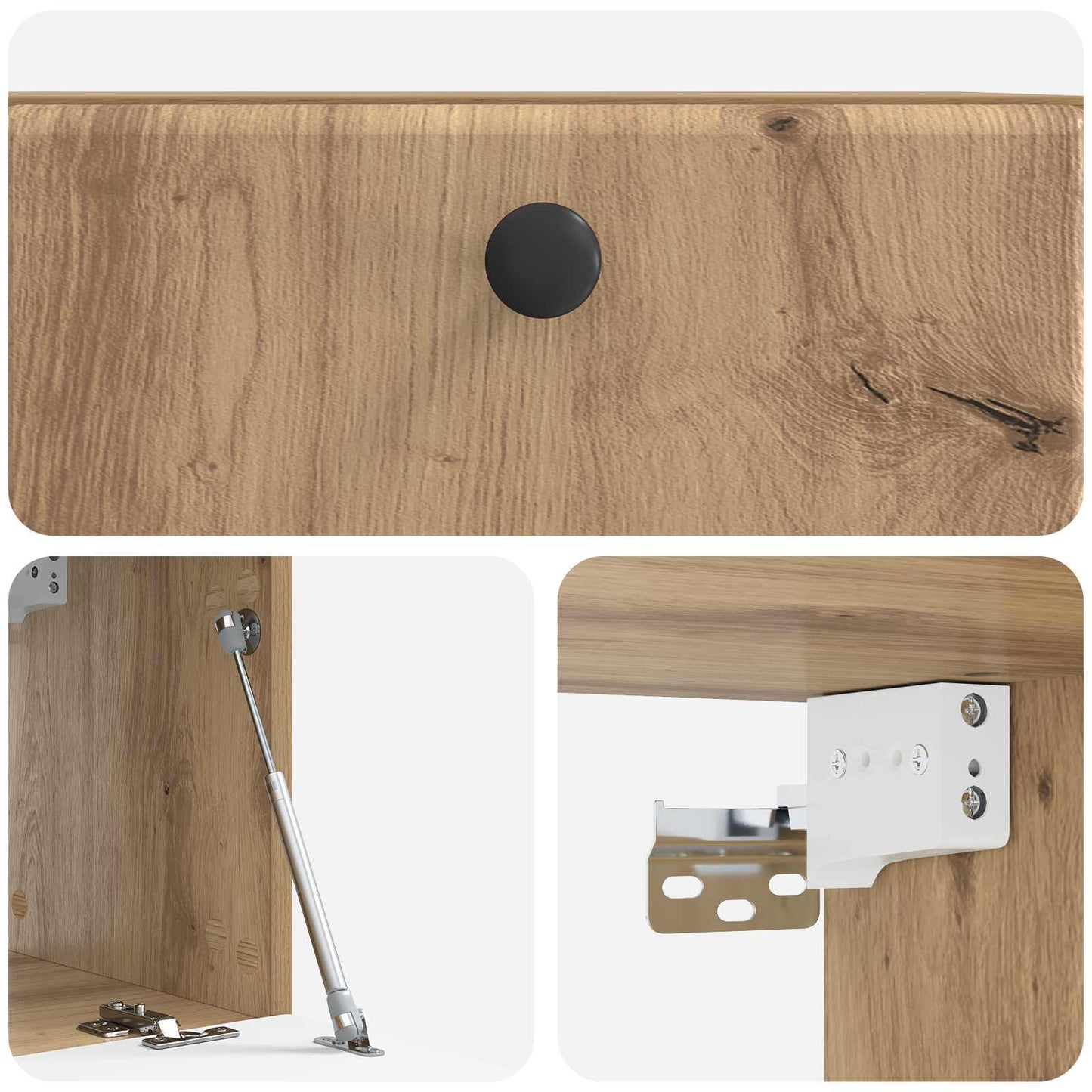 Wall-Mounted TV Cabinet 59.5 x 31 x 30 cm Artisan Oak